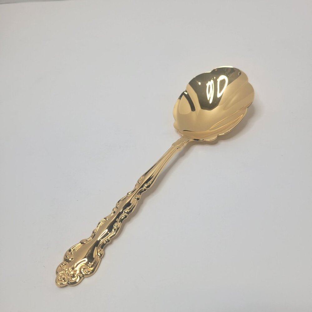 Oneida Community Gold Beethoven Golden Electroplate Flatware Casserole Spoon